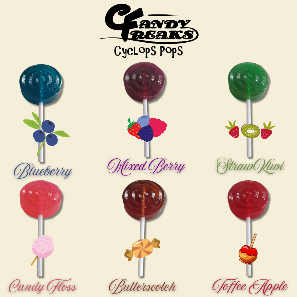 Kushader Canna Pops ~ Candy Freaks Cyclops Pops - Blueberry