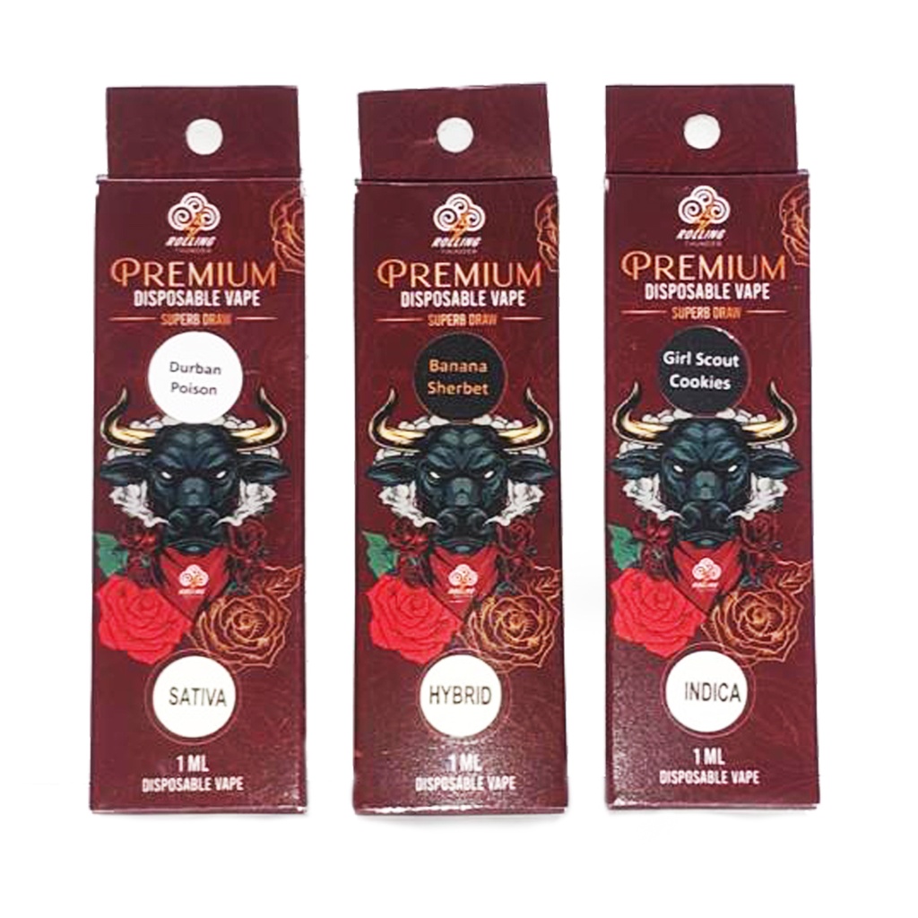 Rolling Thunder Disposable Vape 1ml - Zkittlez (Indica)