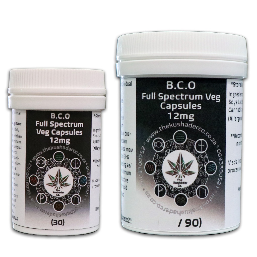 Full Spectrum Black Cannabis Oil (B.C.O) - Capsules