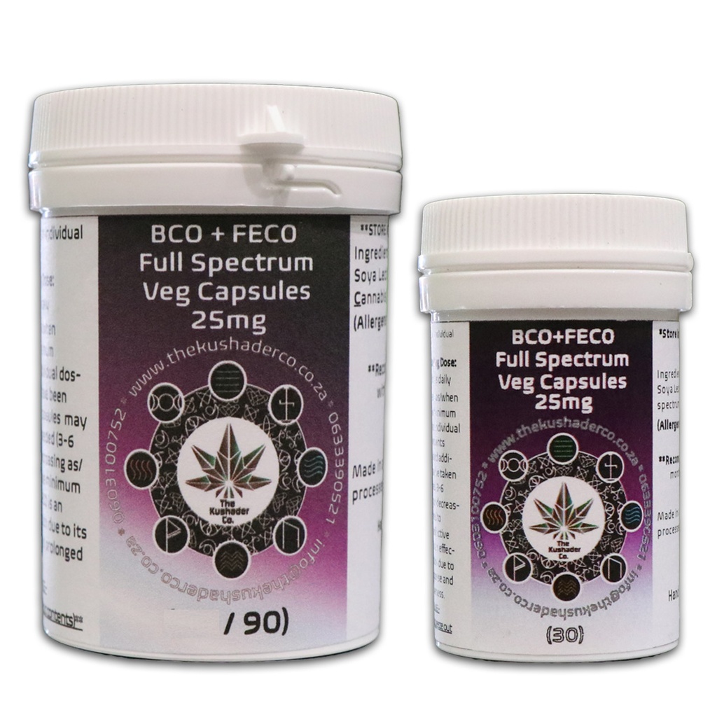 Full Extraction Cannabis Oil (FECO) - Capsules 30’s (25 mg)