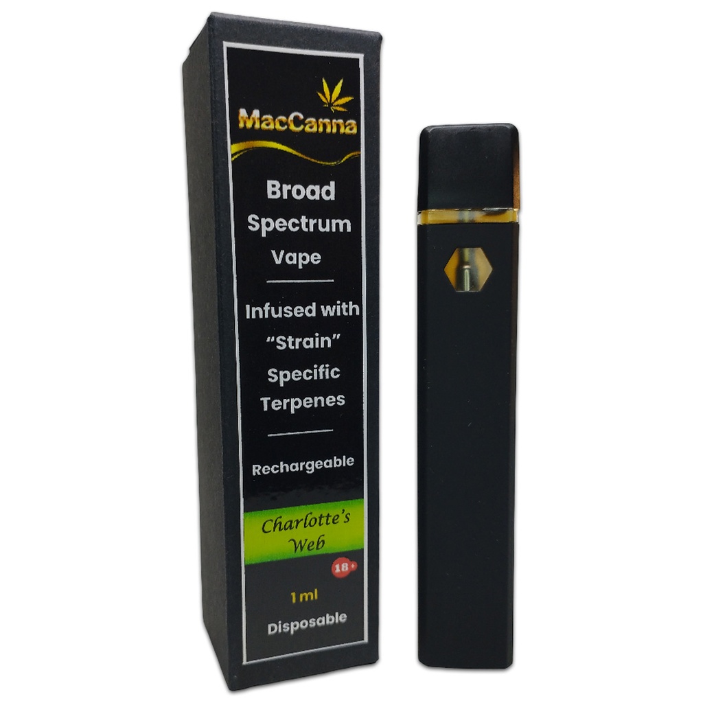 Broad Spectrum CBD Disposable Vape 1ml - Charlotte's Web
