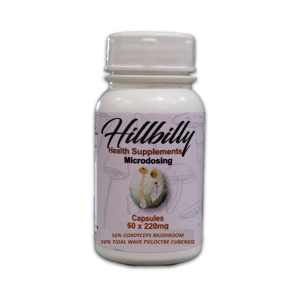 Hillbilly Microstack Psilocybin Microdosing Capsules (Tidal Wave + Cordyceps) 220mg