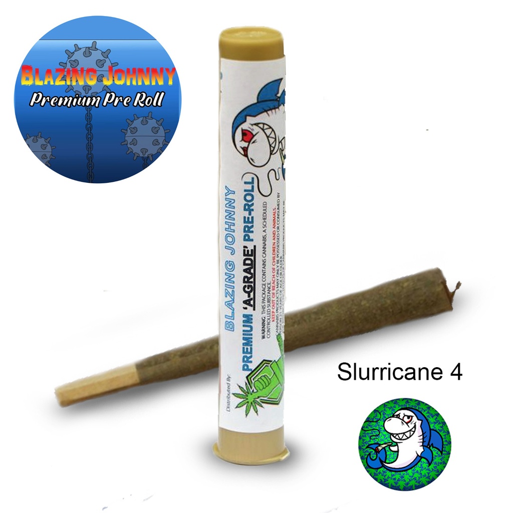 Blazing Johnny Premium Pre-Rolls - Kingsize - Greenhouse - Slurricane 4 (Indica)