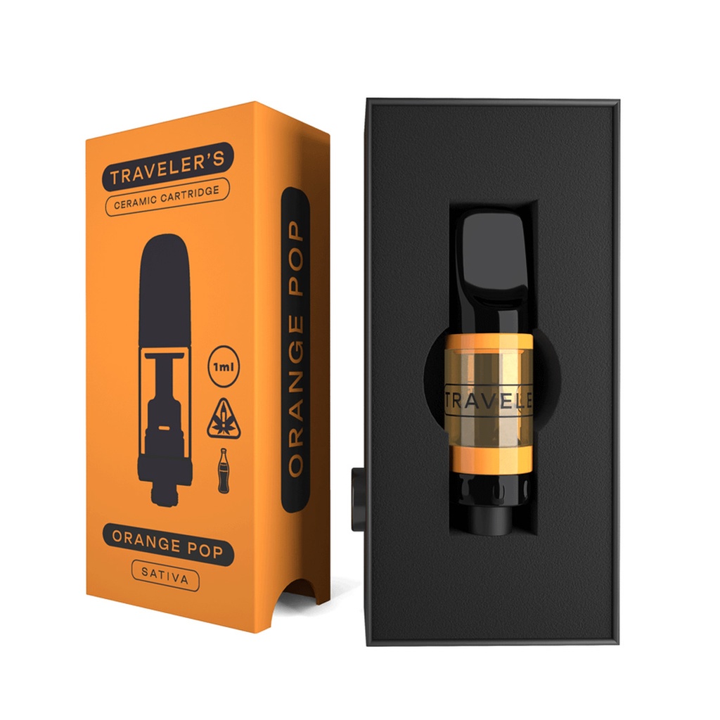 Traveler’s® Ceramic Vape Cartridges 1ml - Orange Pop (Sativa)