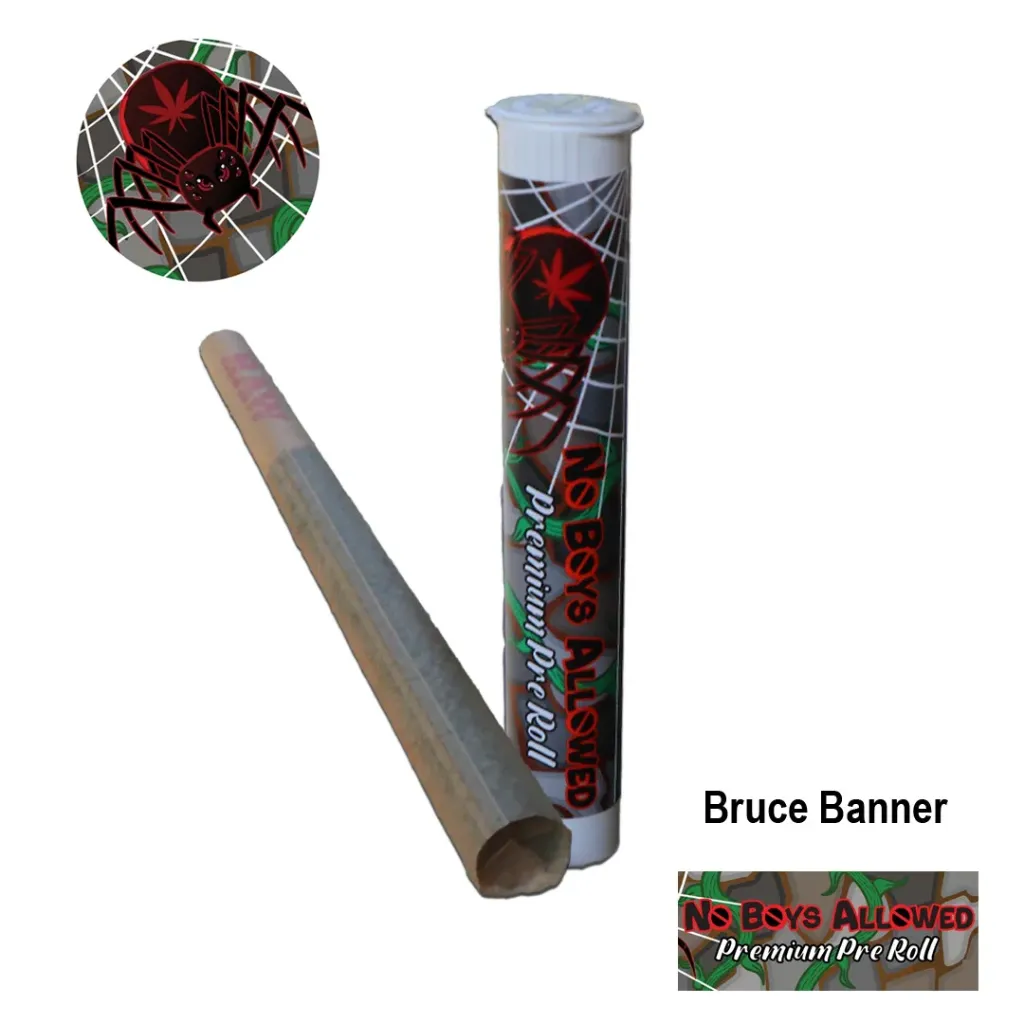 No Boys Allowed Premium Pre-Rolls - Kingsize - Greendoor - Bruce Banner (Sativa)