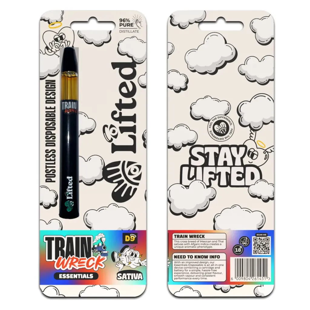 Distillate Disposable Vapes 1ml - Trainwreck (Sativa)