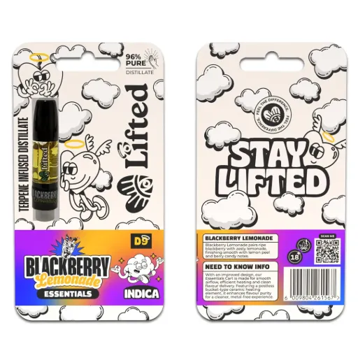 Distillate Vape Carts 1ml - Blackberry Lemonade (Indica)