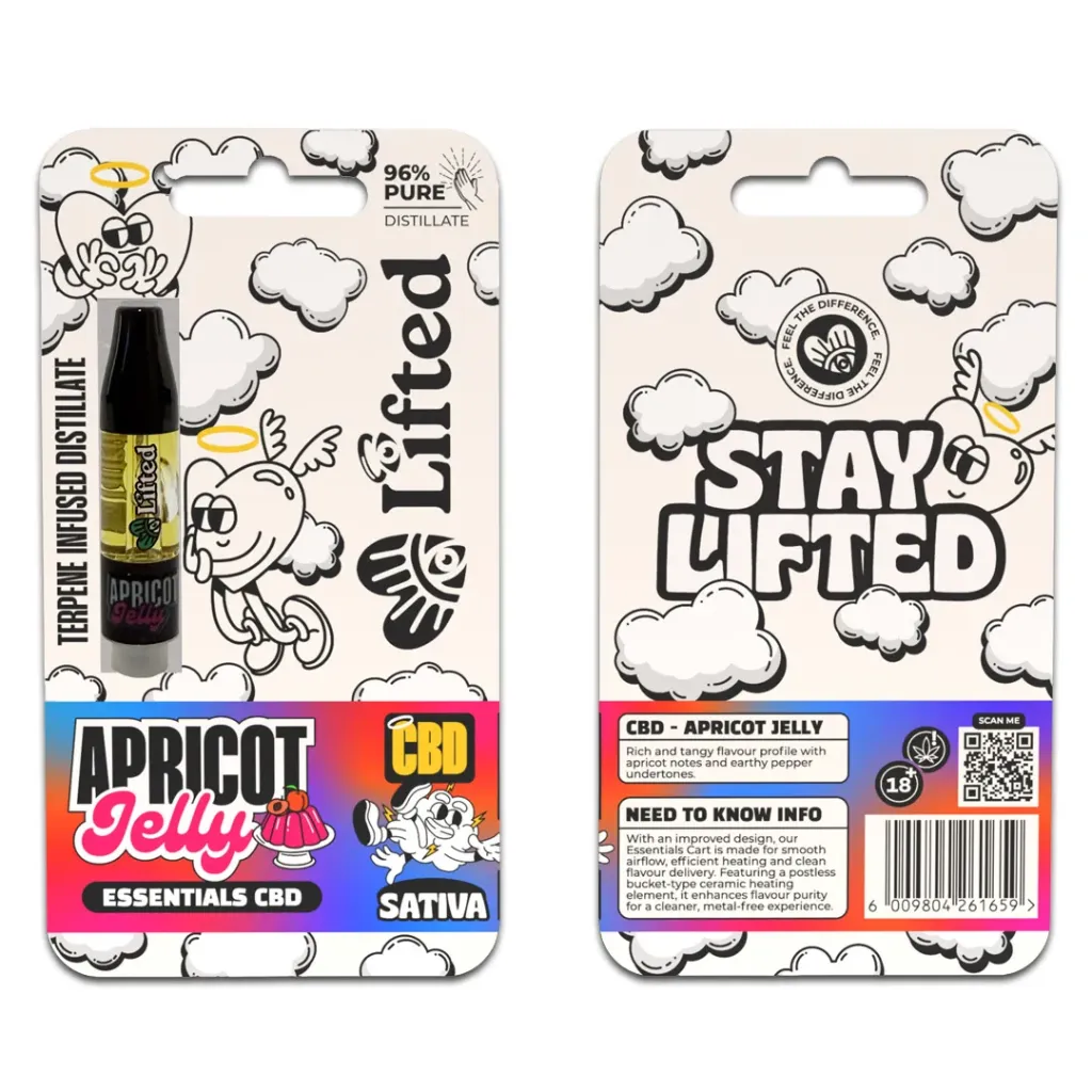 CBD Distillate Vape Carts 1ml - Apricot Jelly (Sativa)
