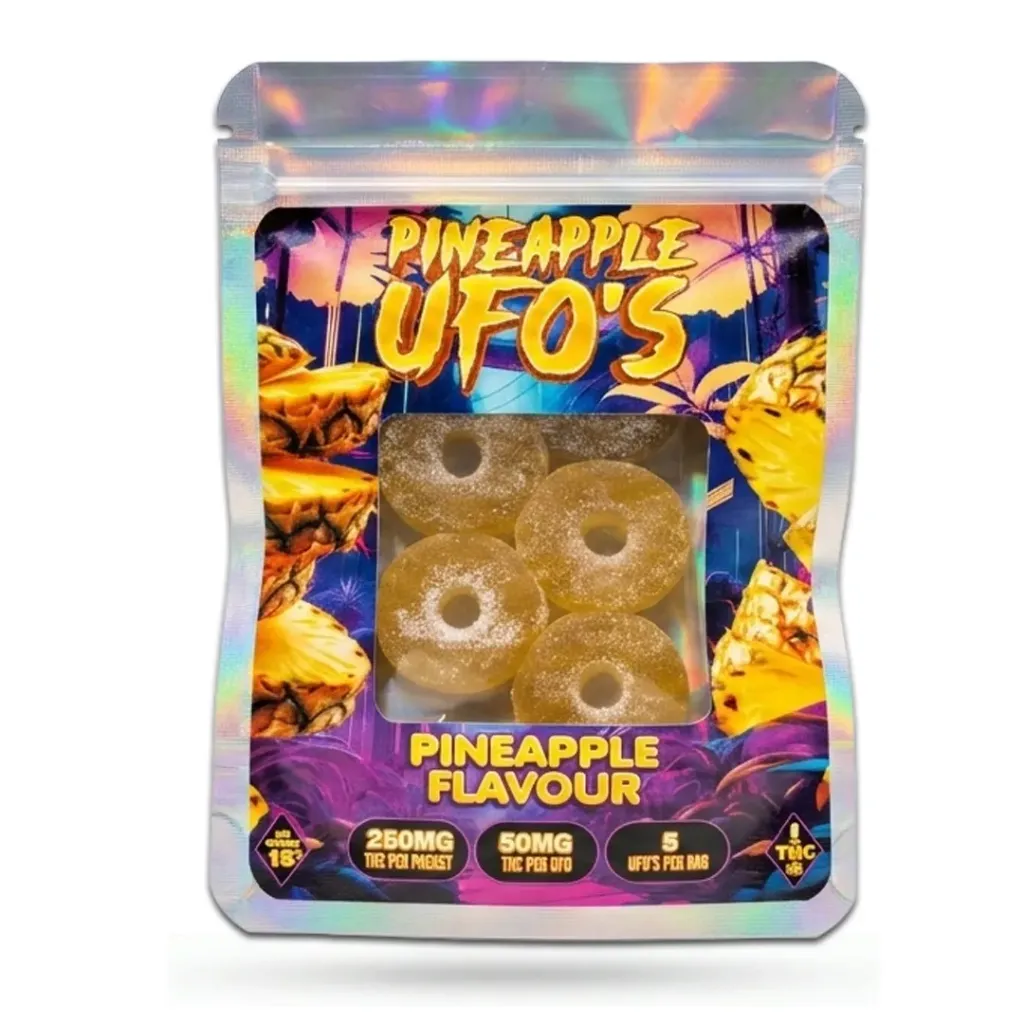 FECO Gummies - Pineapple UFO's 250mg (5x50mg)