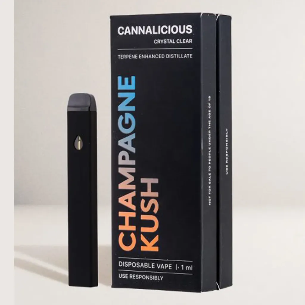 Distillate Cannabis Disposable Vape 1ml - Champagne Kush (Hybrid)