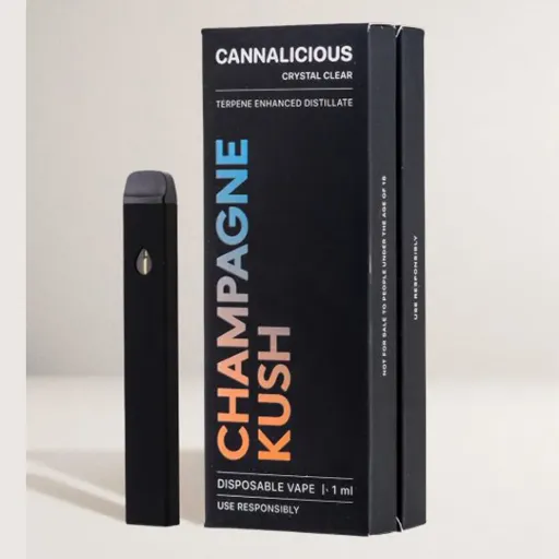 Distillate Cannabis Disposable Vape 1ml - Champagne Kush (Hybrid)