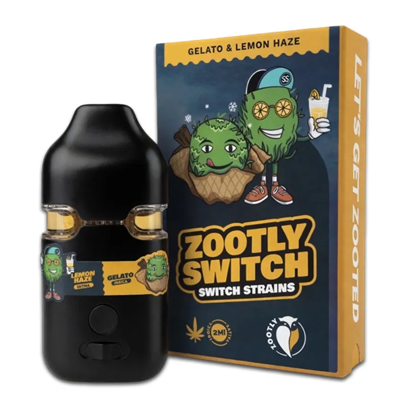 Switch Disposable Vape 2ml - Dual Strain - Lemon Haze 1ml + Gelato 1ml