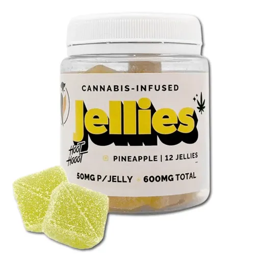 Gummies - Hoot Hooot Jellies - Pineapple 600mg (12x50mg)