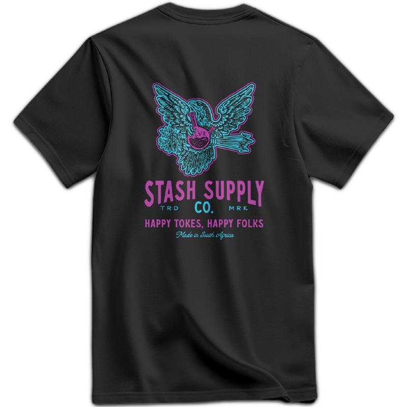 Stash T-shirts - Stash Supply (Small, Black)