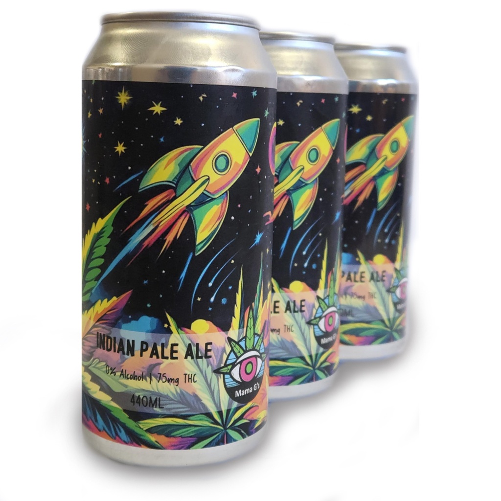 Mama G's Zero Alcohol IPA Beer (Indian Pale Ale) 75mg