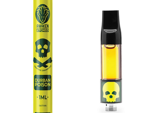 Awaken® Vape Etched Cartridges 1ml - Durban Poison (Sativa)