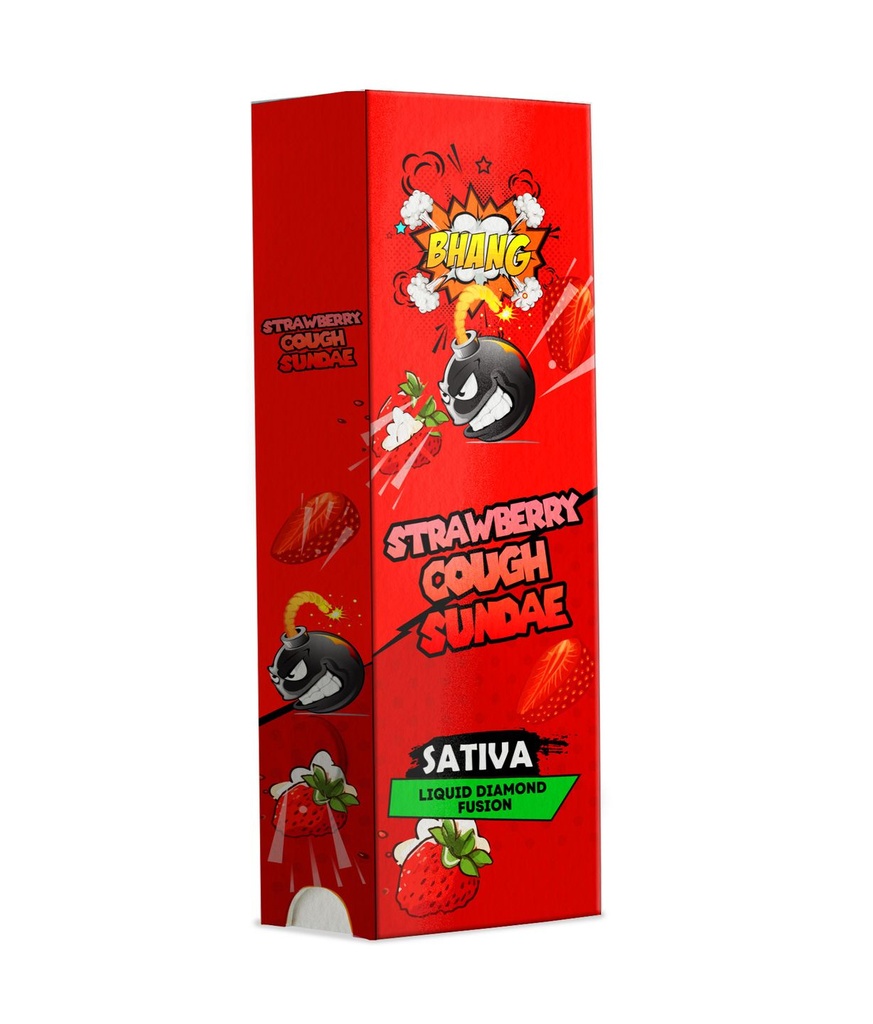 Bhang Bars Liquid Diamond Fusion THC Vapes 2g - Strawberry Cough Sundae (Sativa)