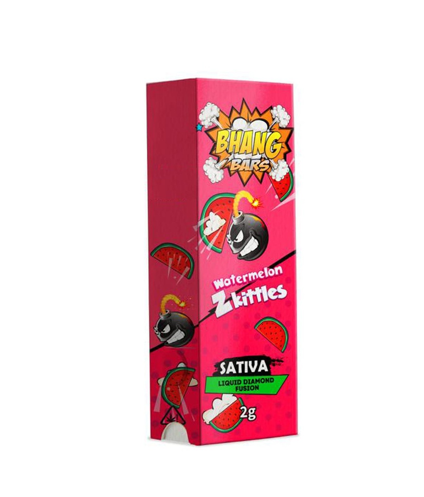 Bhang Bars Liquid Diamond Fusion THC Vapes 2g - Watermelon Zkittles (Sativa)