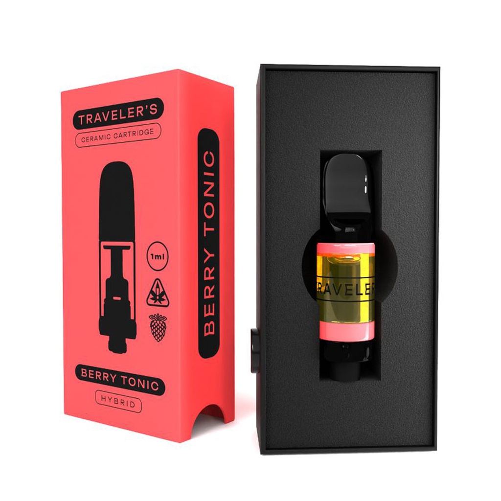 Traveler’s® Ceramic Vape Cartridges 1ml - Berry Tonic (Hybrid)