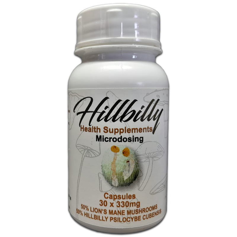 Hillbilly Microstack Psilocybin Microdosing Capsules 30's (Hillbillys + Lion's Mane) 330mg