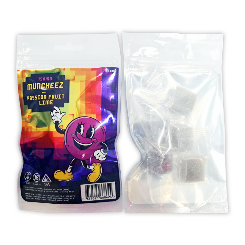 Jelly Gummies - Muncheez 150mg (5x30mg) - Passion Fruit & Lime